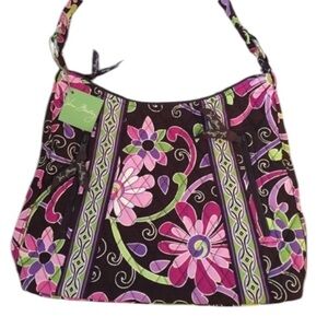 Vera Bradley Lisa B Purple Punch Quilted Cotton Handbag RETIRED